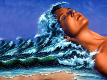 sea hair Fantasy Oil Paintings